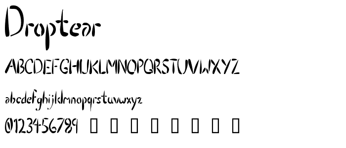 Droptear font