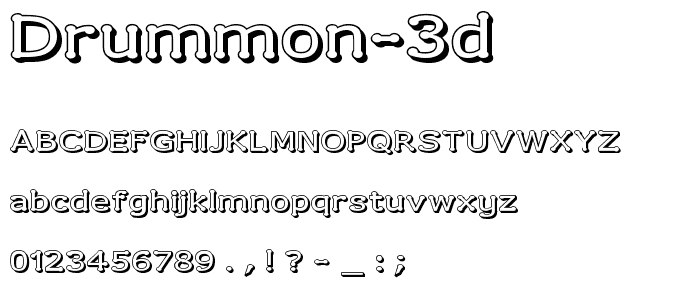 Drummon 3D font