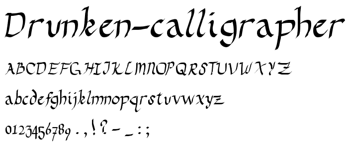 Drunken Calligrapher font