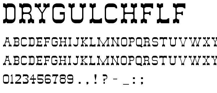 DryGulchFLF font