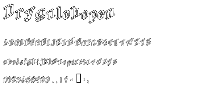 DryGulchOpen font