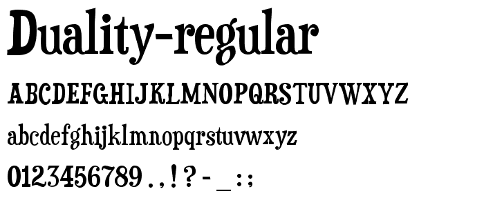 Duality-Regular font