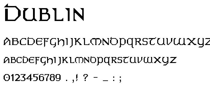 Dublin font