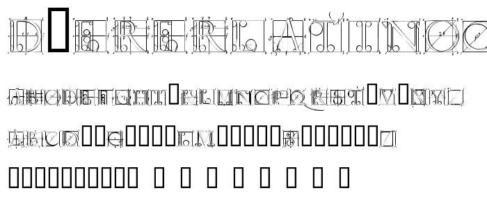 DuererLatinConstructionCapitals font