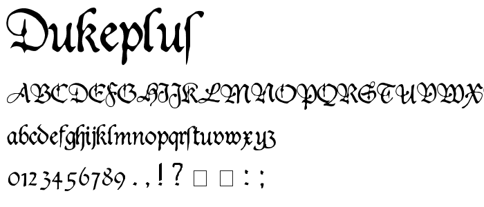 Dukeplus font