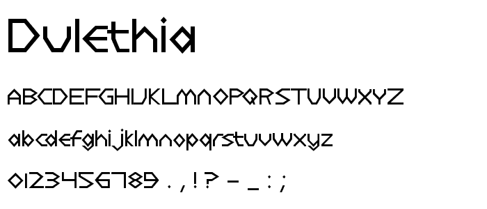 Dulethia font