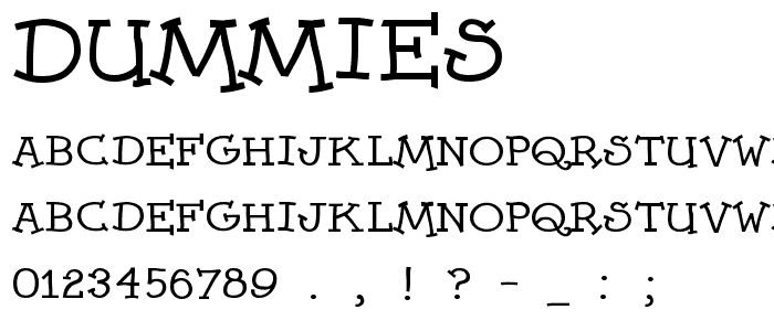 Dummies font