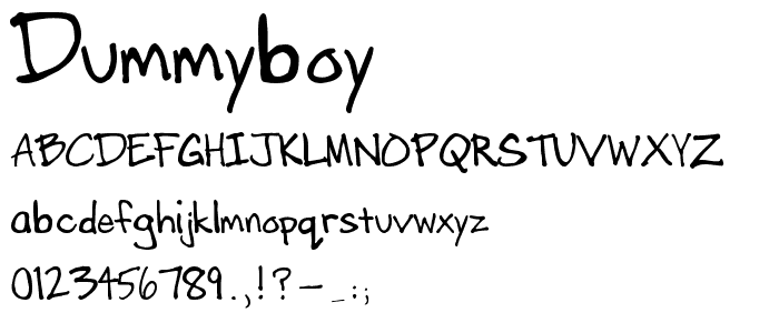 Dummyboy font