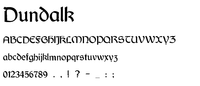 Dundalk font