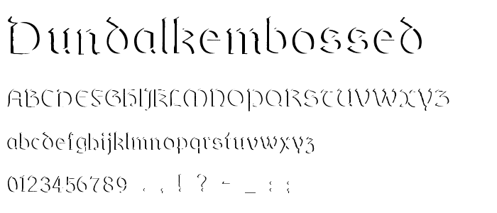 DundalkEmbossed font