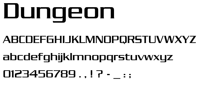 Dungeon font