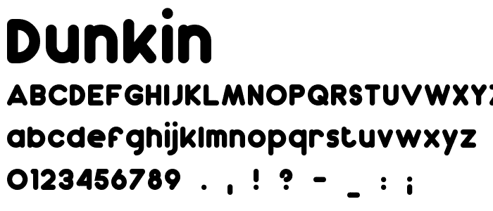 Dunkin font
