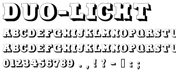 Duo Licht font