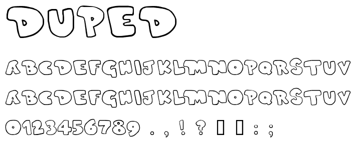 Duped font