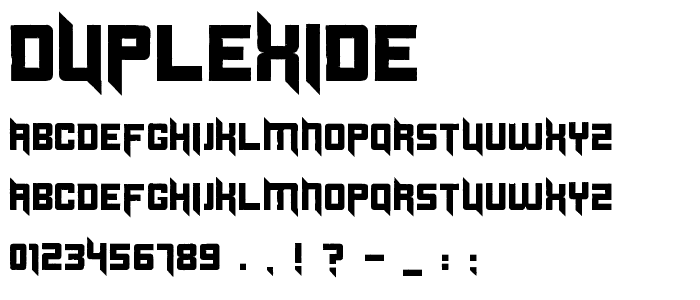 Duplexide font