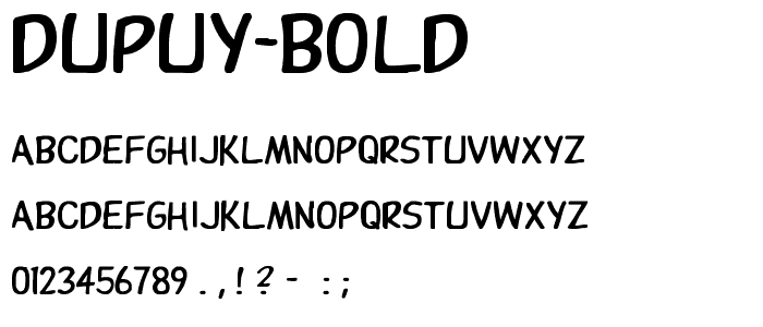 Dupuy Bold font