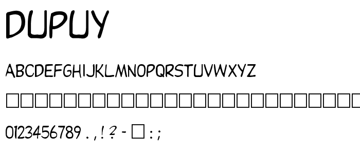 Dupuy font