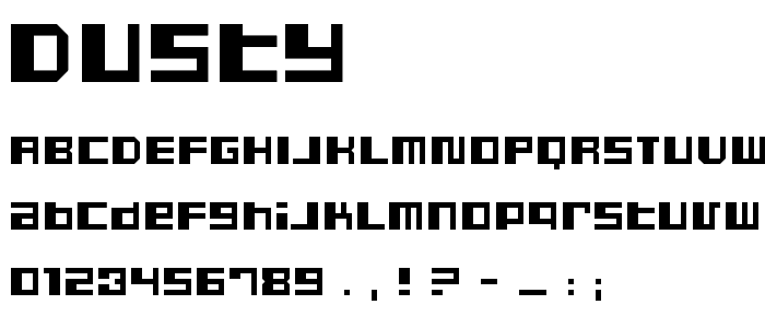 Dusty font