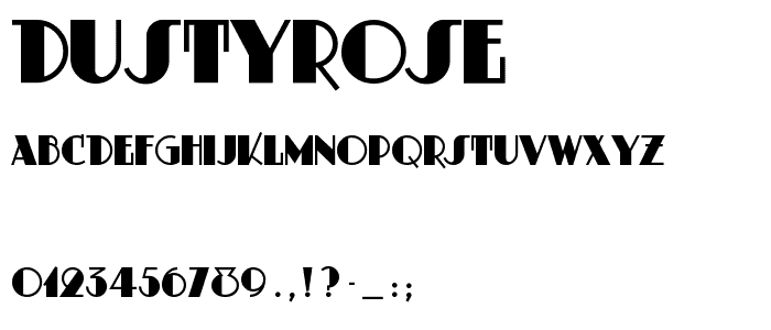 DustyRose font