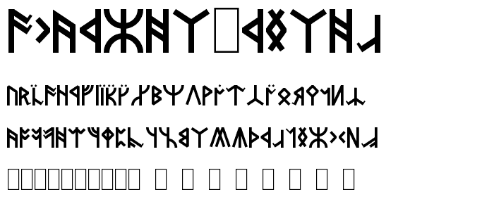 Dwarven Runes font