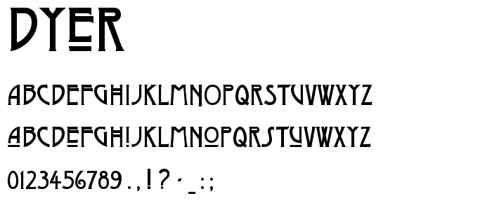 Dyer font