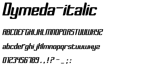 Dymeda Italic font
