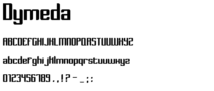 Dymeda font
