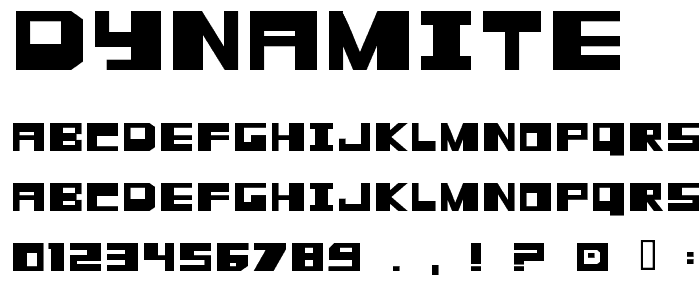 Dynamite font