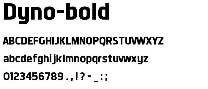 Dyno Bold font