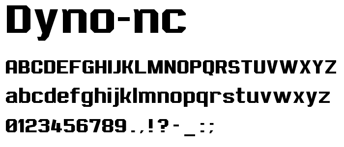 Dyno NC font