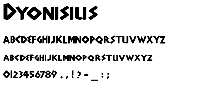 Dyonisius font