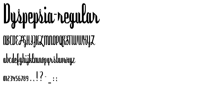 Dyspepsia-Regular font