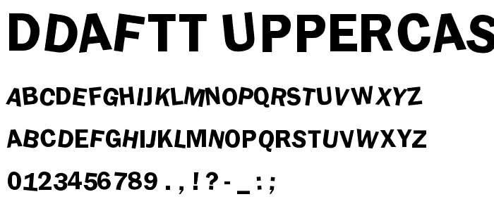 dDAFTt-UPPERcase font