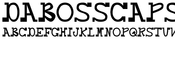 daBossCAPS font