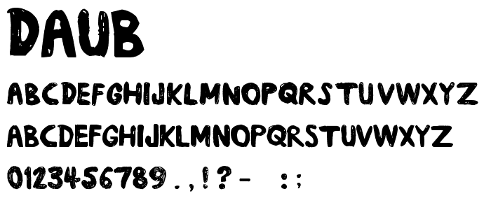 daub font