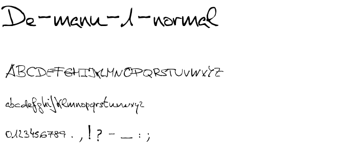 de Manu 1 Normal font