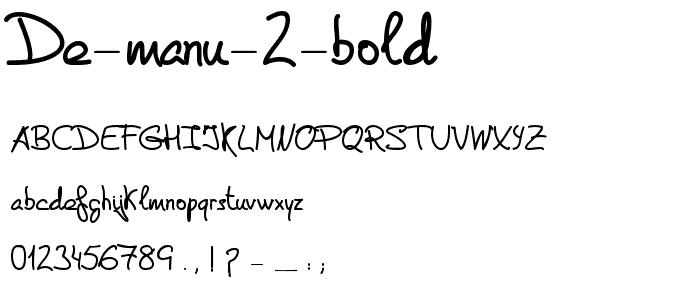 de Manu 2 Bold font