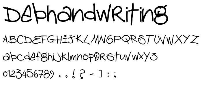debhandwriting font