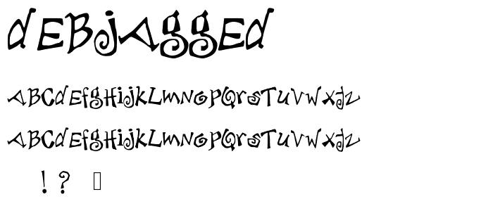 debjagged font