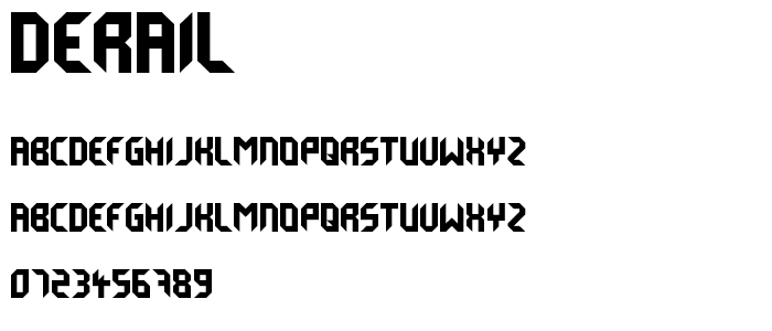 derail font