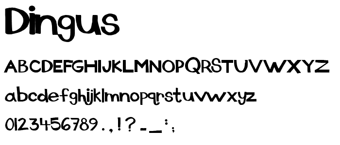 dingus font