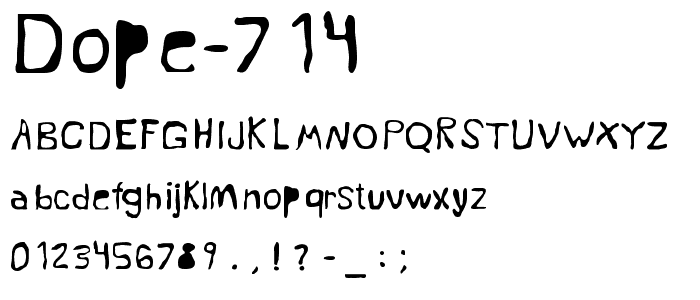 dope 714 font