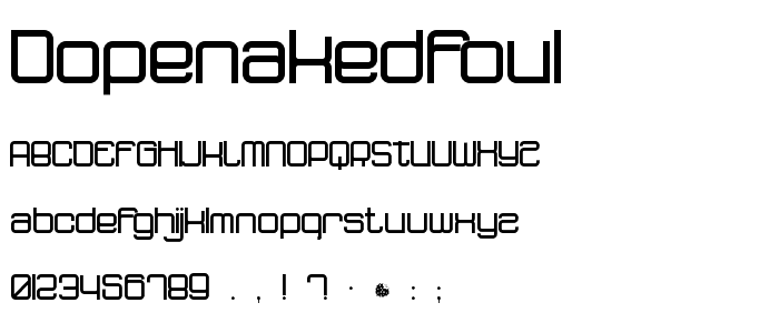 dopenakedfoul font