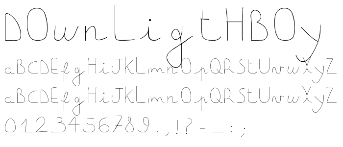 downligthboy font