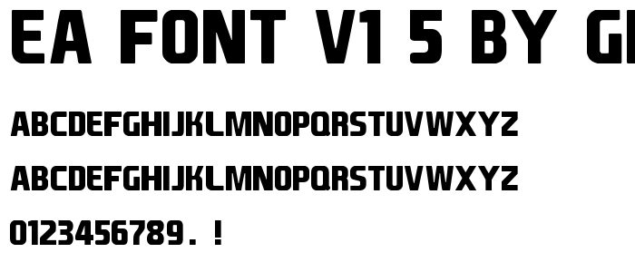 EA Font v1 5 by Ghettoshark font