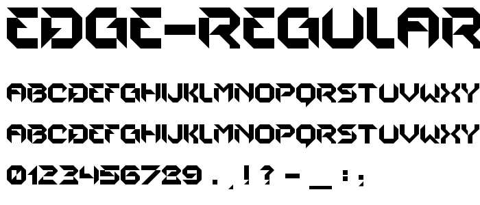 EDGE Regular font