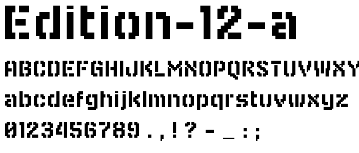 EDITION 12 A font