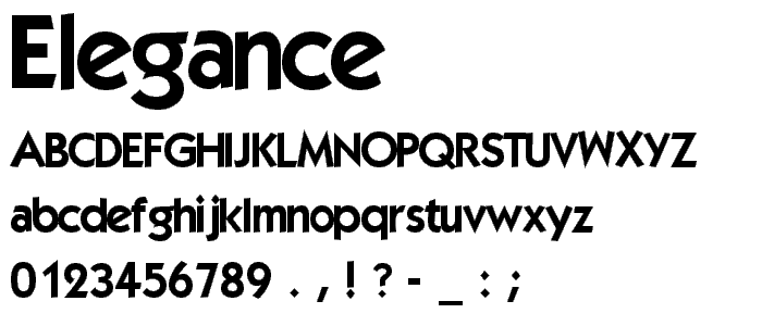 ELEGANCE font