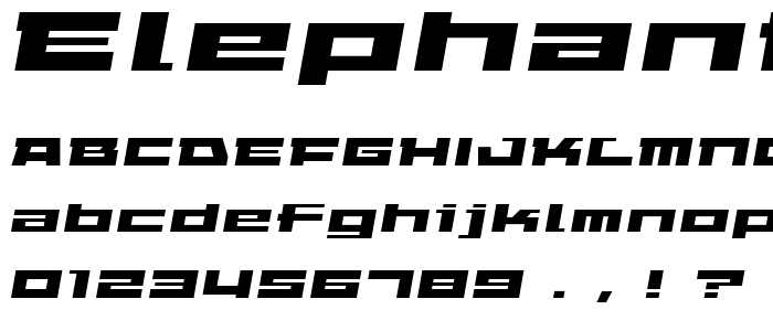 ELEPHANT A Oblique font