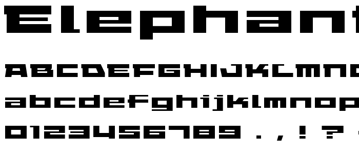 ELEPHANT A Regular font